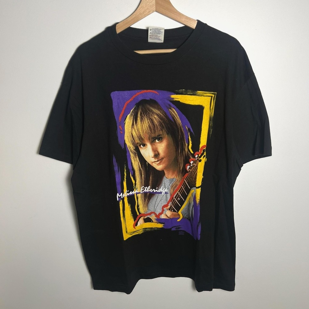 Vintage Melissa Etheridge Shirt Mens XL Black Hanes Concert Tour Graphic USA 90s